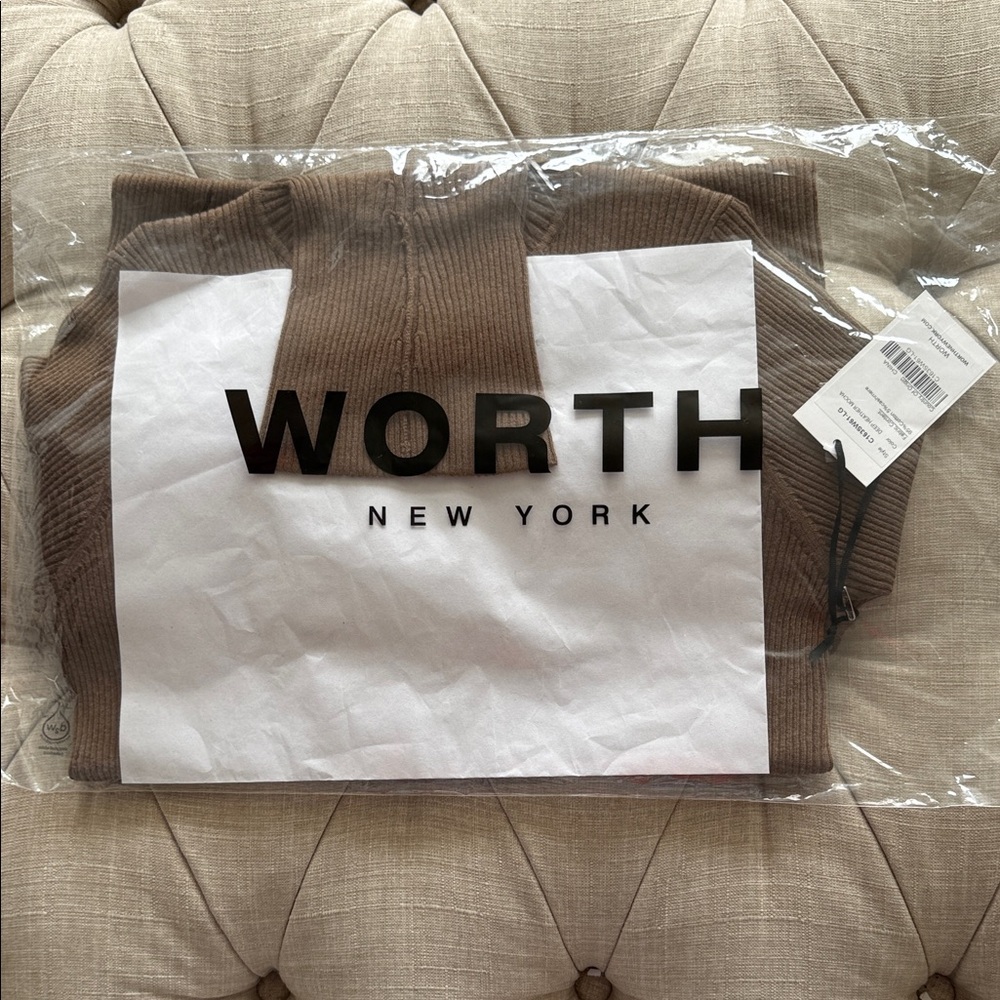 New Worth Tan Ribbed Sweater